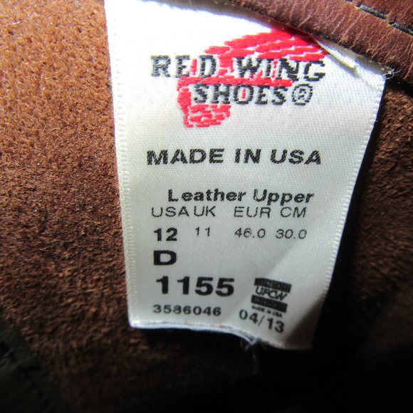 MENS RED WING PECOS BOOTS/1155/SIZE 12D/BROWN! main image 10